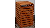 PROMADINO Mülltonnenbox, für 1x120 l aus Holz, B/T/H: 68/63/111 cm braun