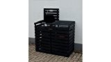 PROMADINO Mülltonnenbox, für 2x240 l aus Holz, B/T/H: 136/92/122 cm anthrazit