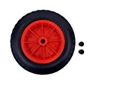 PU 14 Puncture Proof RED Wheelbarrow Wheel Tyre 3.50 - 8 Light Weight FOAM by Keto Plastics