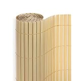 PVC Sichtschutzmatte in der Größe 180 x 400 cm, Farbe: Bambus