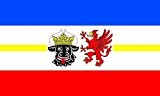 Qualitäts Fahne Flagge Mecklenburg-Vorpommern 90 x 150 cm mit verstärktem Hissband