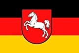 Qualitäts Fahne Flagge Niedersachsen 90 x 150 cm mit verstärktem Hissband