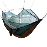 Qyuhe® Doppelte Camping Hängematten tragbare leichte Outdoor-Reisen multifunktionale Hängematte mit starkem Seil und Karabinerhaken