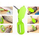 readycor (TM) Hot Sale 1 Großhandel von Fisch Werkzeug leicht zu Fish Scale Scraper Flugzeug Fisch Cleaner + Fisch Messer-C5 grün