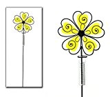 Regenmesser Metall / Gartenstecker Rostoptik + Blume/ Sonnenfänger