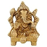 Religious Items Small Ganesha Statue For Gift Indian Home Decor Brass 2.75 inch