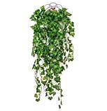 remeehi Kunstpflanze Wisteria Home Garten hängende Blumen Vine Hochzeit Pflanze Decor Simulation Blumen Vine Boston ivy+Basket