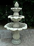 Riesiger frostfester Brunnen aus hochwertigem Polyresin - wunderschöner Zier Brunnen für den Gartenbereich - tolle als Springbrunnen oder Wasserspiel einsetzbar, ...