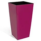 Riesiger Pflanzkübel 91,5 L Blumentopf inkl. Einsatz Kunststoff purpur URBI SQUARE 7 Farben