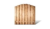 Robuste Holzgartenzaun Zaunelemente in den Maßen 180 x 180 auf 160 cm mit Bogenverlauf & starken Lamellen aus Kiefer/Fichte Holz, ...