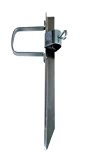 robuster Sonnenschirmhalter Stahl verzinkt 42cm Rasendorn mit Griff stabile Ausführung - Schirmhalter - Erdspieß für Rohre 22-33mm Durchmesser / Wäschespinne ...