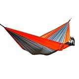 ROMANTIC BEAR Portable Outdoor Camping Hanging Parachute Fabric Double Hammock
