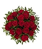 Romantischer Strauß aus 20 roten Rosen und Grün!