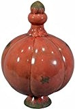 Rosenkugel Keramik rot Durchmesser 16 cm Gartenkugel zum Stellen Gartendeko