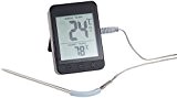 Rosenstein & Söhne Bluetooth-Grillthermometer, App für Android & iOS, 1 Temperatur-Fühler