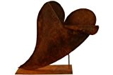 Rost Herz aufgerollt 27 cm Stehend Deko Dekoration Edelrost Garten Eisen Metall