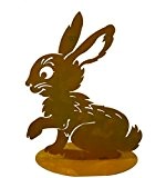 Rost Kaninchen "Flecky" Edelrost Hase für die rostige Gartendekoration