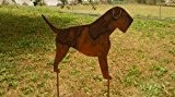 Rost Stecker Gartendeko Schnautzer Hund Riesenschnautzer 120 cm