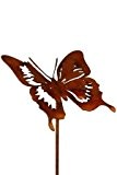 Rost Tier Schmetterling Filigran 52 cm Stecker Deko Dekoration Edelrost Garten