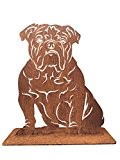 Rostfigur, Edelrost Gartenfigur, english bulldogge, Hund 60cm