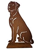 Rostfigur Labrador, Edelrost, Gartenfigur, 80cm