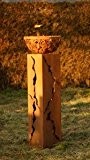 Rostsäulen Die Fackel Säule mit Feuerschale 100cm *