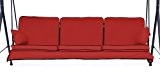 Rot komplett Ersatz Kissen Set für 3-Sitzer Schaukel Sitz Hängematten