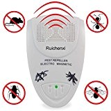 Ruichenxi ® Plug-in für elektronische Schädlingsbekämpfung Eliminator Ultraschall Nager und Insekten Repeller, eine wirksame Kontrolle von Ratten, Mäuse, Kakerlaken, Spinnen, ...