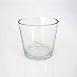 Runde Vase / Blumentopf ALENA, klar, 16cm, Ø17cm - Dekovase / Konisches Glas