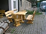Rustikale Gartenmöbel, Sitzgruppe, Sitzgarnitur, Eiche KJR Holzmanufaktur