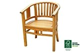 SAM® Akazie Garten-Sessel, FSC® 100% zertifiziert, Balkonsessel aus Akazien-Holz, Gartenmöbel in braun, massiver Stuhl für Balkon Garten Terrasse [521209]