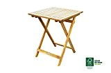 SAM® Akazie-Holz Balkontisch, FSC® 100% zertifiziert, massiver Holztisch, einfach zu verstauen, ideal für Balkon Garten oder Terrasse ca. 60 x ...