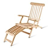SAM® Sparset: 2 x Teak Holz Deckchair, Liegestuhl, Sonnenliege, Puccon, verstellbar, platzsparend zu verstauen im Winter
