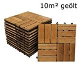 SAM® Terrassenfliese 02 aus Akazien-Holz, FSC® 100 % zertifiziert, 110er Spar-Set für 10 m², Garten-Fliese, 30 x 30 cm, Bodenbelag ...