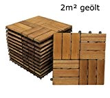 SAM® Terrassenfliese 02 aus Akazien-Holz, FSC® 100 % zertifiziert, 22er Spar-Set für 2 m², Garten-Fliese in 30 x 30 cm, ...