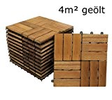 SAM® Terrassenfliese 02 aus Akazien-Holz, FSC® 100 % zertifiziert, 44er Spar-Set für 4 m², Garten-Fliese in 30 x 30 cm, ...