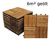 SAM® Terrassenfliese 02 aus Akazien-Holz, FSC® 100 % zertifiziert, 66er Spar-Set für 6 m², Garten-Fliese in 30 x 30 cm, ...
