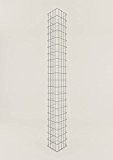 Säule Steinkorb-Gabione eckig, Maschenweite 5 x 10 cm, Höhe 230 cm, Spiralverschluss, galvanisch verzinkt (22 x 22 cm)
