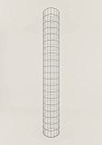 Säule Steinkorb-Gabione rund, Maschenweite 5 x 10 cm, Höhe 160 cm, Spiralverschluss, galvanisch verzinkt (27 cm Durchmesser)