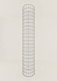 Säule Steinkorb-Gabione rund, Maschenweite 5 x 10 cm, Höhe 200 cm, Spiralverschluss, galvanisch verzinkt (37 cm Durchmesser)