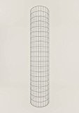 Säule Steinkorb-Gabione rund, Maschenweite 5 x 10 cm, Höhe 80 cm, Spiralverschluss, galvanisch verzinkt (42cm Durchmesser)