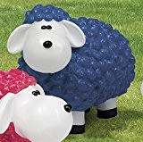 Schaf aus Polyresin, Wetterfest, blau