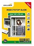 Schellenberg 50810 Insektenschutz Schiebe-Fenster Insectstop Slide für Fenster mit Rollläden, maximal 142 x 50 cm