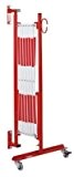 Scherengitter - Wandhalterung, 2 Rollen rot / weiß, Länge max. 3600 mm - Absperrung Absperrzaun Mobile Scherensperre Mobilzaun Scherensperre Sperrgitter ...