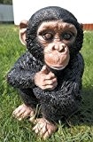 Schimpanse sitzend 31 cm Figur Garten Tier Gartenfigur Affe