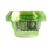 Schneckenschutzring 6er Set aus Kunststoff grün-transparent, schützt ihre Setzlinge und Jungpflanzen vor Schneckenfraß, Schneckenabwehr Ø 19-13 cm, Höhe 12,5 cm