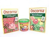 Schock´s Gärtnercombi Oscorna Rosendünger 2,5kg + Oscorna Rhododendrondünger 2,5kg + Euflor Blühwunder 1,25kg