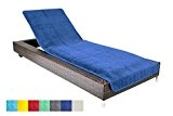 Schonbezug für Gartenliege, Strandliegenauflage, Frottee Schonbezug, 100% Baumwolle - ca.75x200 cm - Blau - Brandsseller