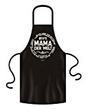Schürze Grillschürze Kochschürze Beste Mama der Welt Muttertagsgeschenk Geburtstagsgeschenk Mutter Farbe: schwarz