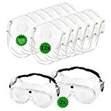 Schutz-Set bestehend aus 2 Stück Vollsichtbrillen (auch geeignet für Brillenträger) + 12 Stück P2 Atemschutz-Masken - Mundschutz gegen Sprühnebel, Staub, ...